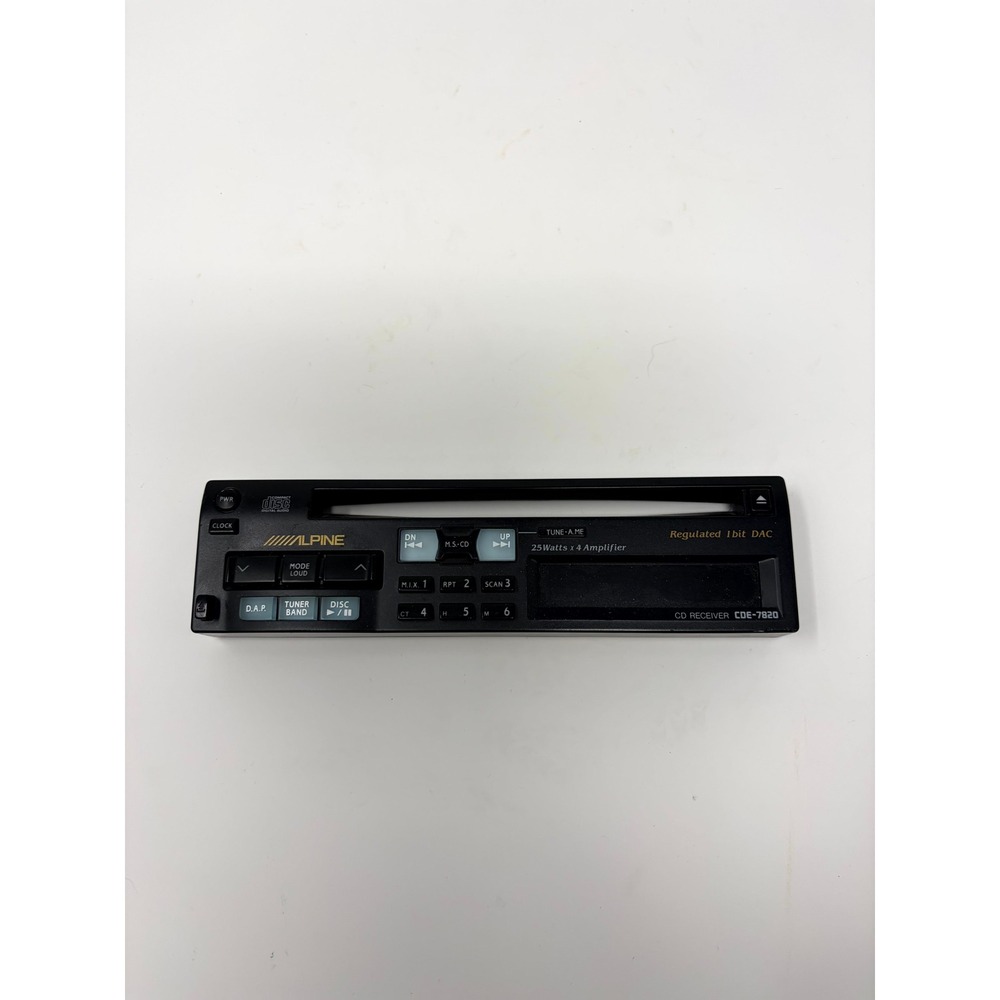 Alpine CDE-7820 CD Receiver Detachable Faceplate Only Vintage Car Audio Black
